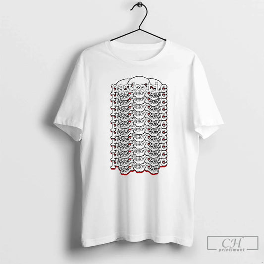 Classic Psykotic Skull Logo Ornaments T Shirts