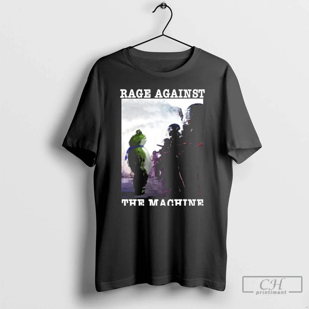 Classic Rage Against The Machine Portland Frog Protest Anti Ice T Shirts