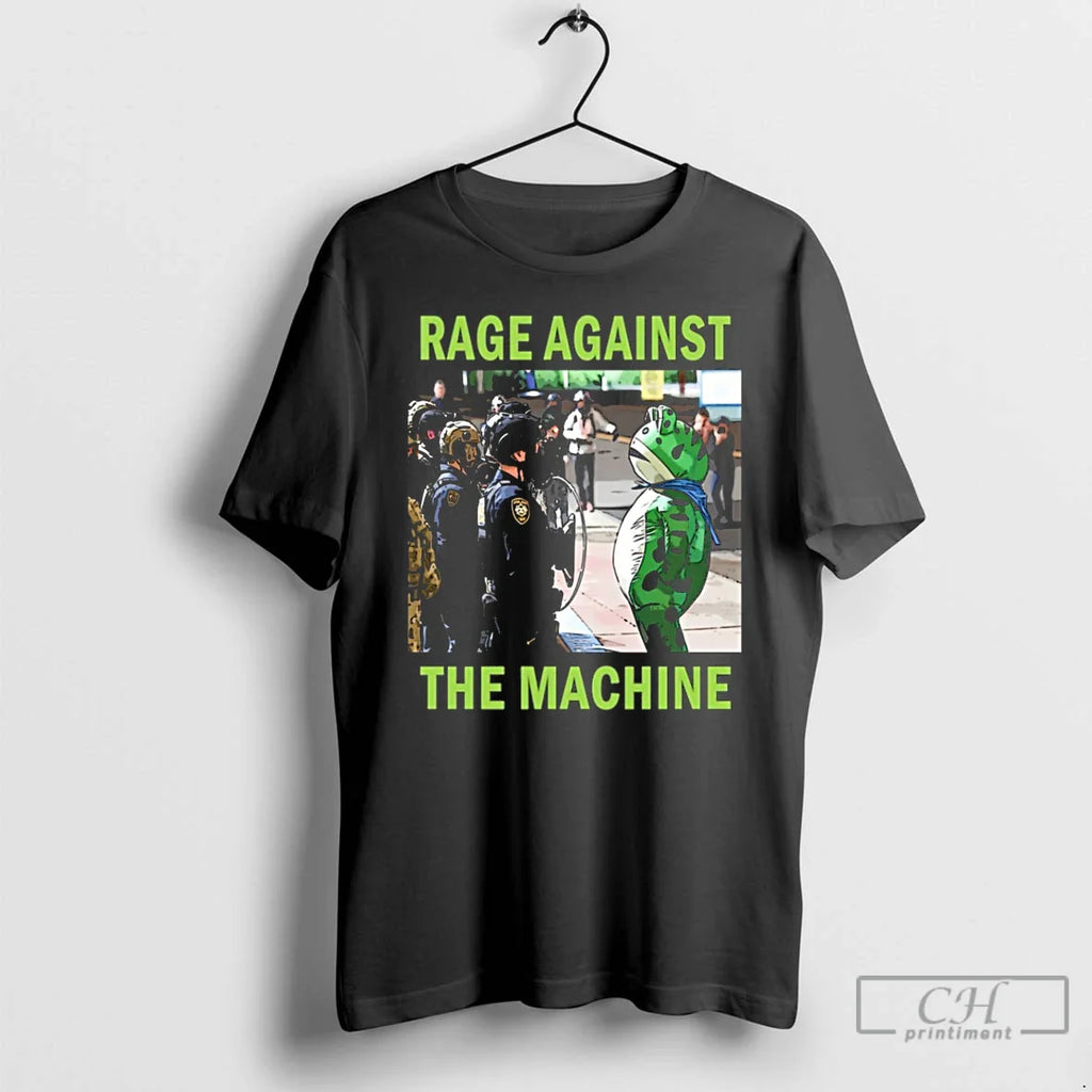 Classic Rage Against The Machine Portland Frog Protest T Shirts