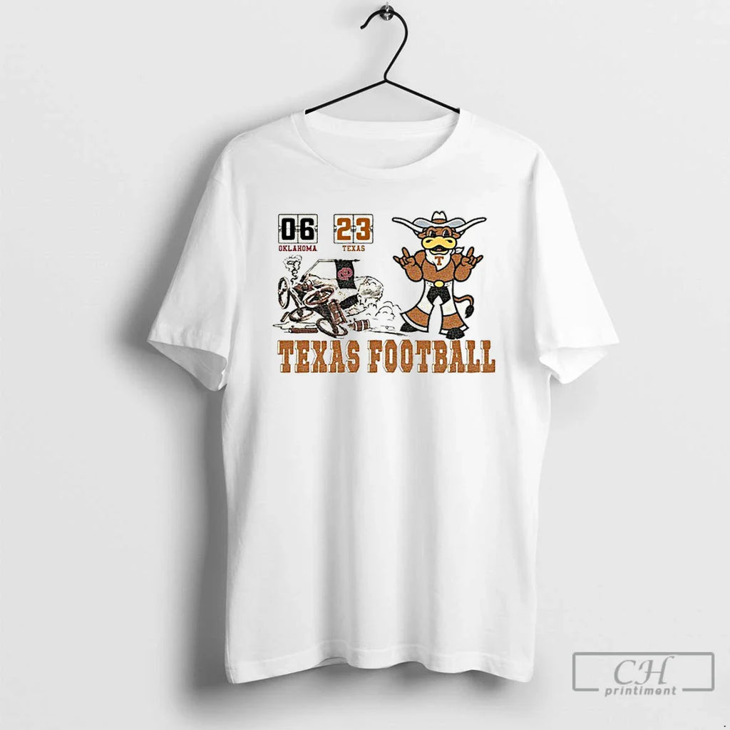 Classic Red River Rivalry Texas Longhorns Beat Oklahoma Sooners 2025 Score T Shirts