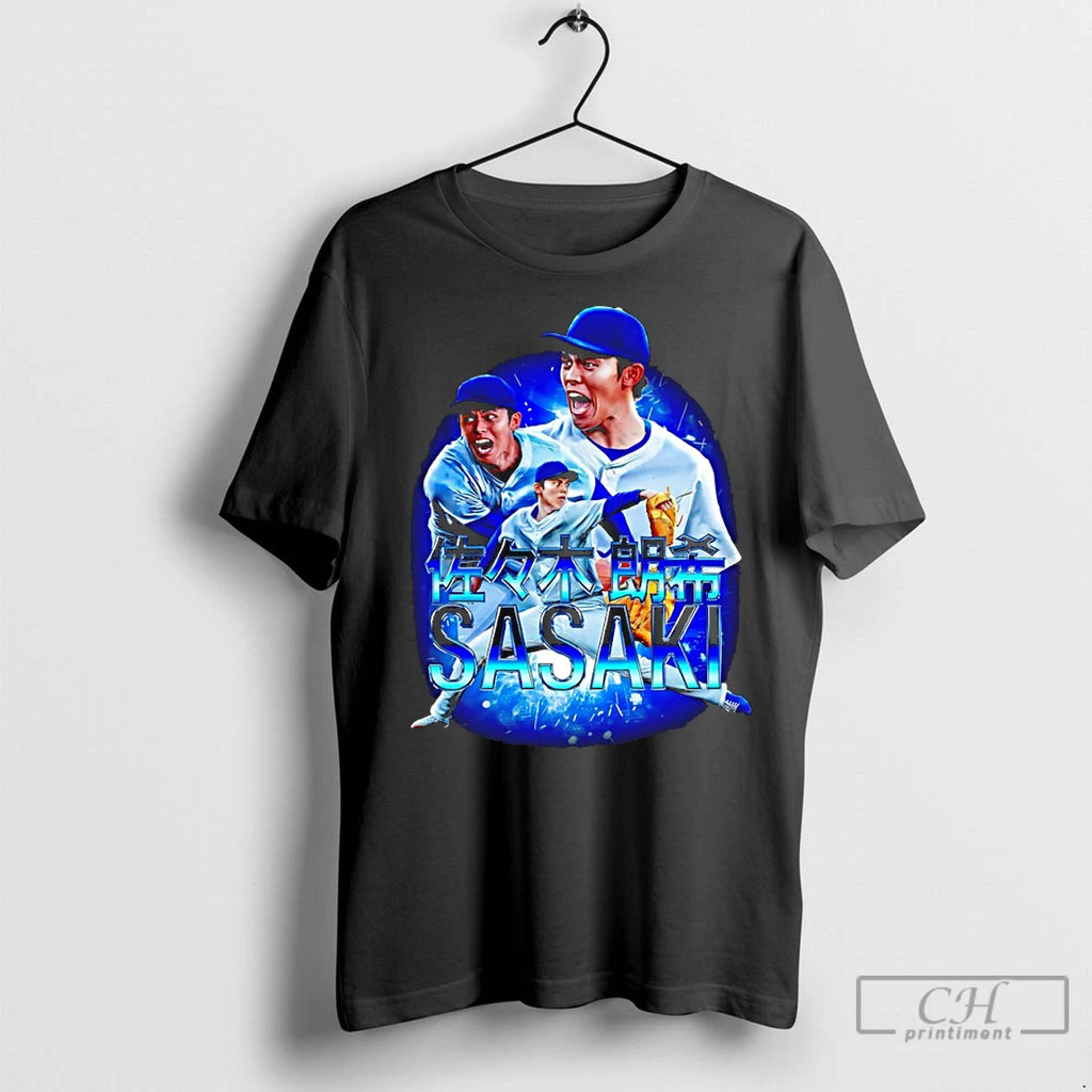 Classic Roki Sasaki Los Angeles Dodgers Starting Pitcher Graphic