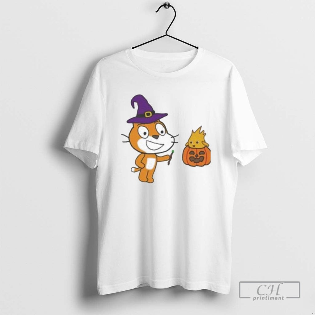 Classic Scratch Cat Halloween T Shirts