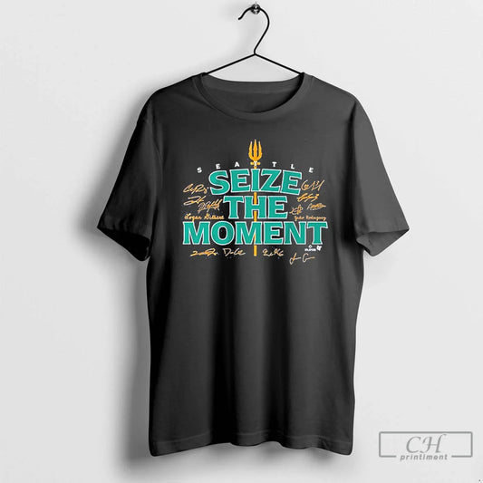 Classic Seattle Baseball Seize The Moment Signature T Shirts
