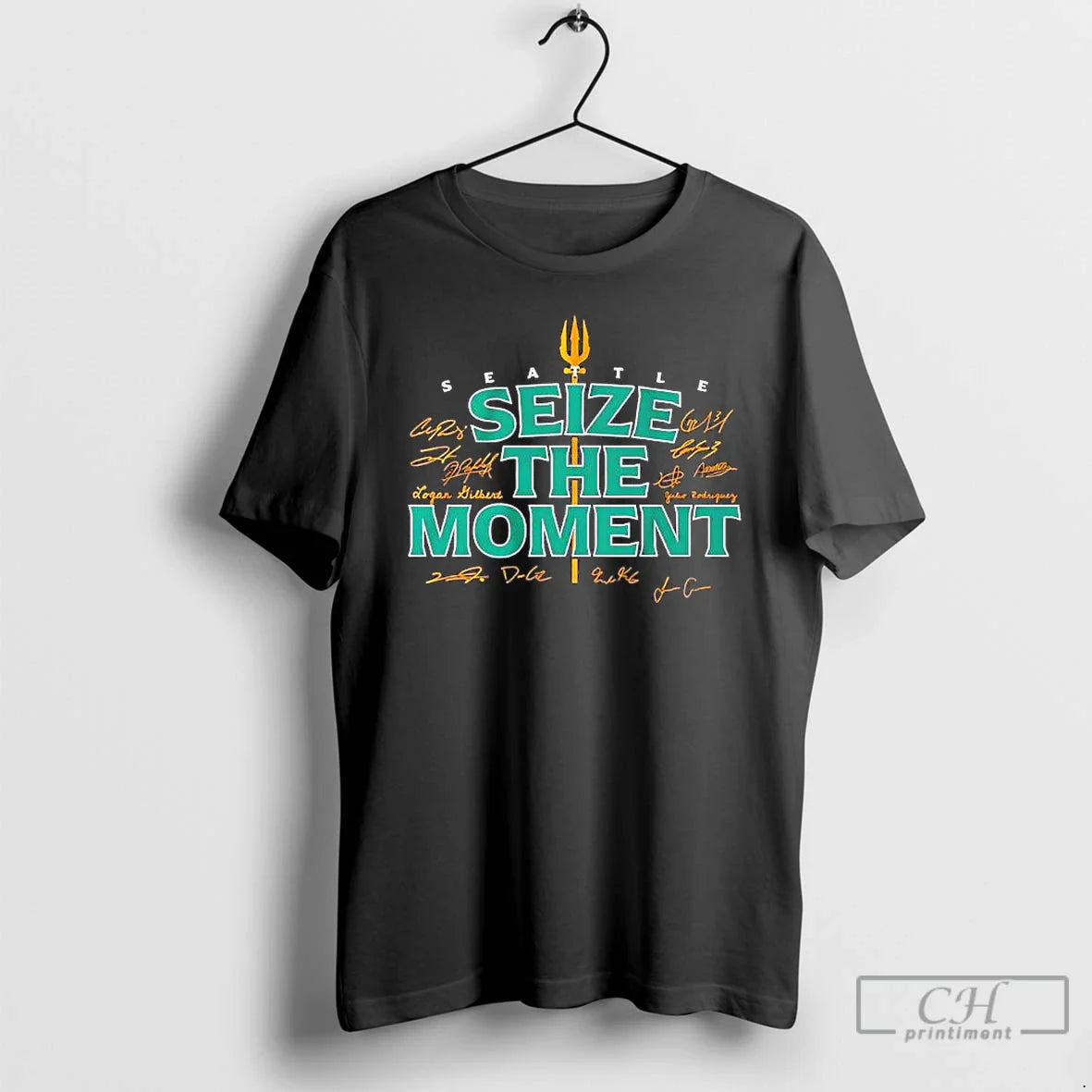 Classic Seattle Mariners Baseball Seize The Moment All Signatures T Shirts