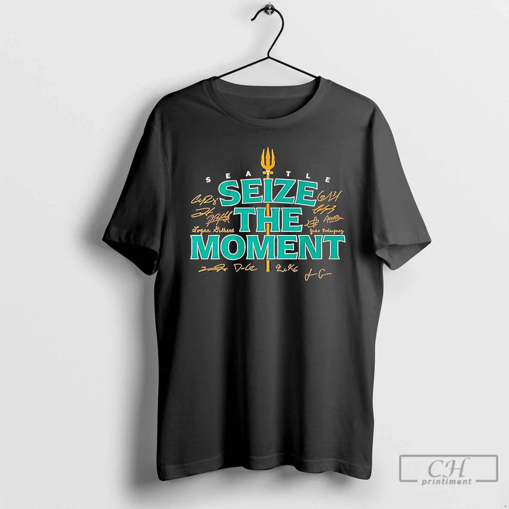 Classic Seattle Mariners Seize The Moment Trident T Shirts