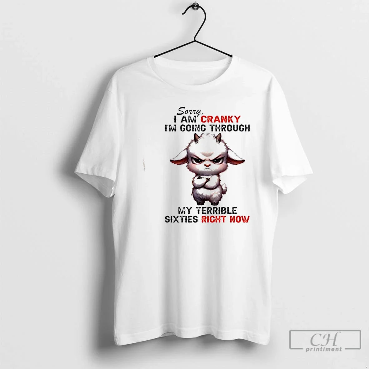 Classic Sheep Sorry I Am Cranky Im Going Through My Terrible Sixties Right Now