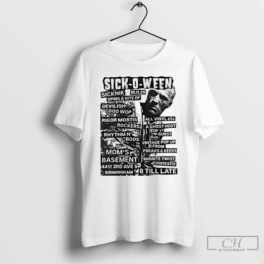 Classic Sick O Ween Ii The Return Vintage Halloween Mens White Tee T Shirts