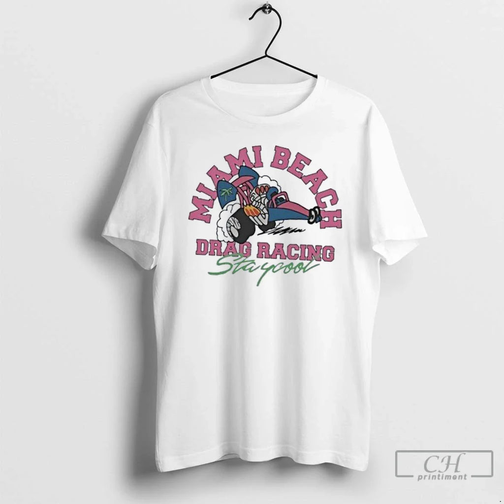 Classic Staycool Miami Beach Racing T Shirts