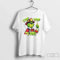 Classic Stop Drop And Roll Grinch Christmas Fireman White T Shirts