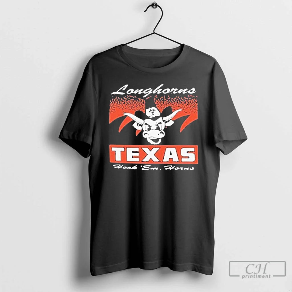 Classic Texas Longhorns Hook Em Horns Waver Football Ncaa T Shirts