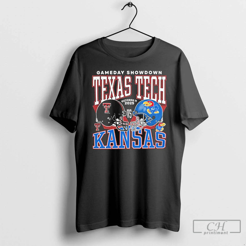 Classic Texas Tech Red Raiders Vs Kansas Jayhawks 2025 Gameday Showdown T Shirts