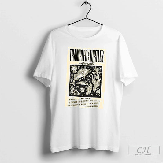 Classic Trampled By Turtles With Wild Horses 2026 Tour T Shirts