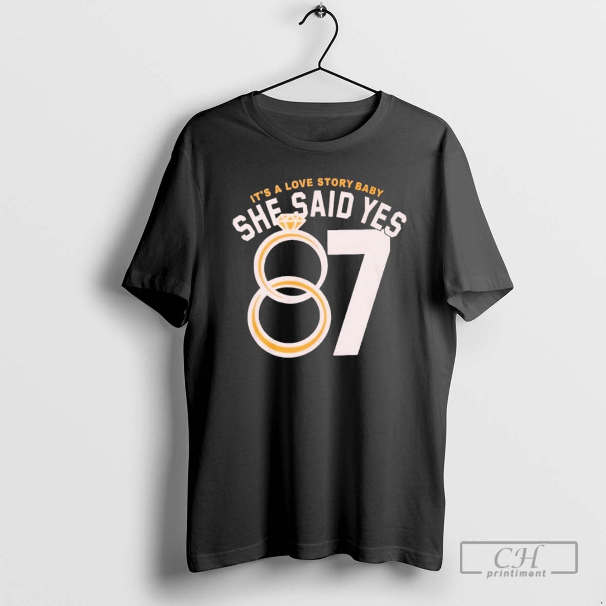 Classic Travis Kelce Its A Love Story Baby Just Say Yes Shirt Sweater