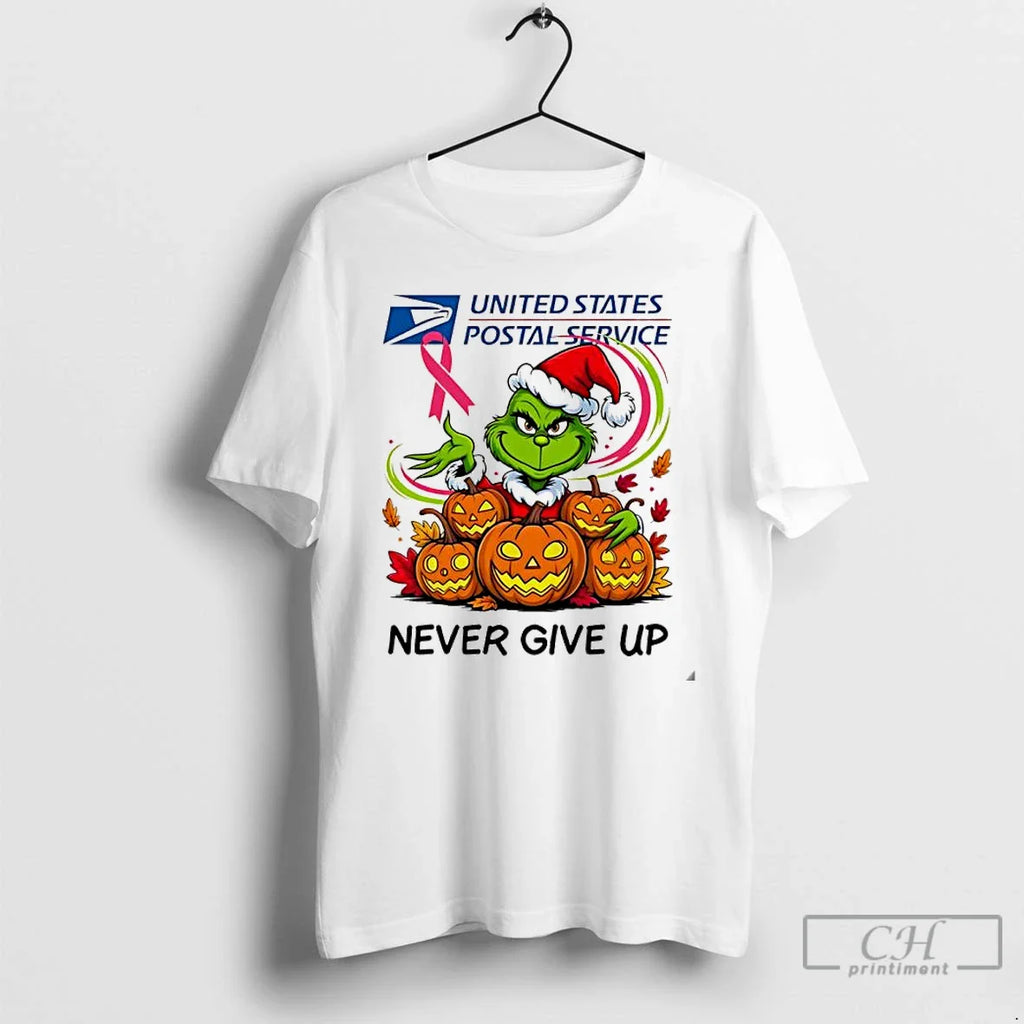 Classic Usps X Grinch Christmas Never Give Up T Shirts