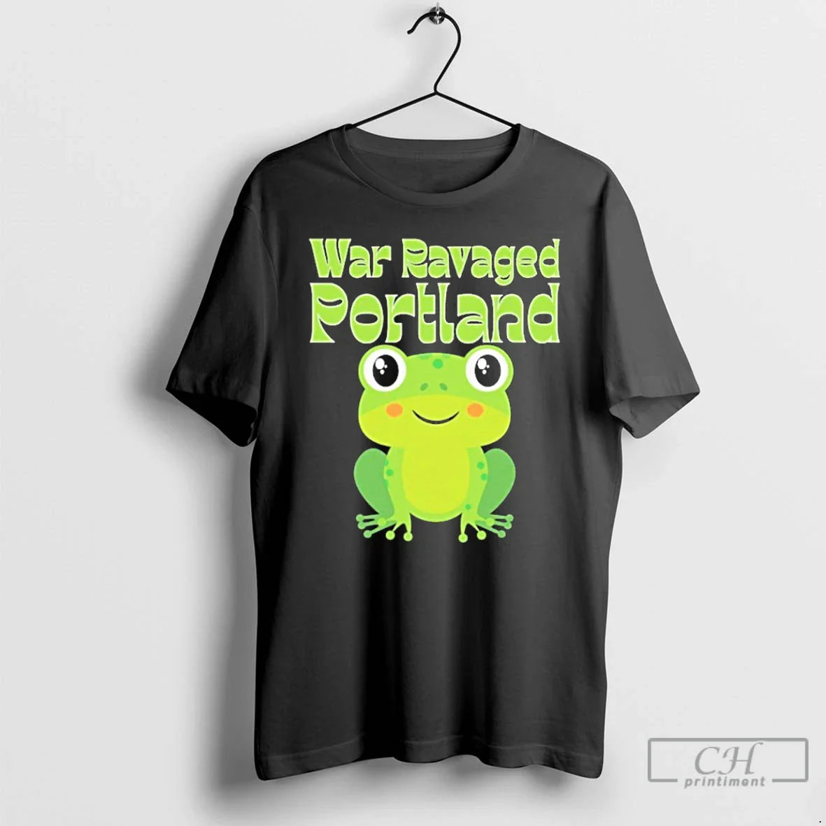 Classic War Ravaged Portland Frog Protest T Shirts