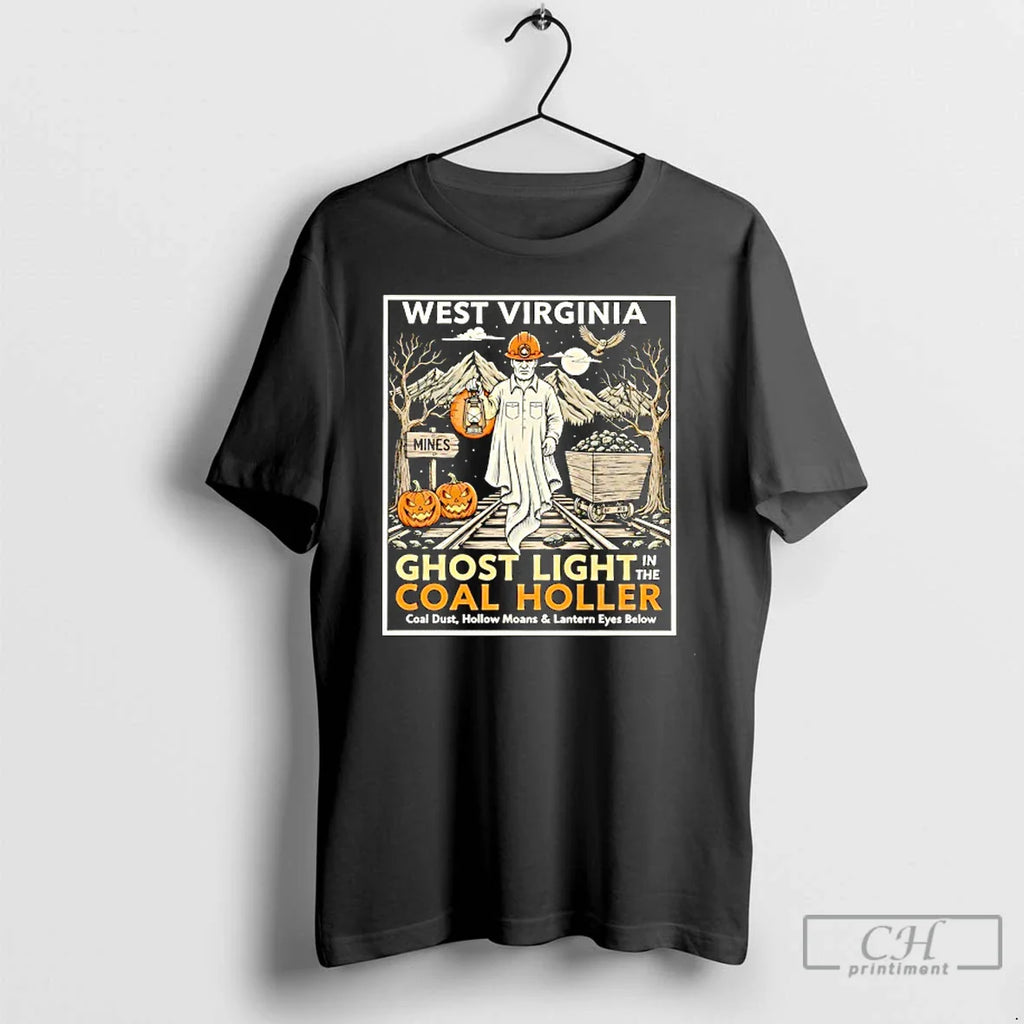 Classic West Virginia Ghost Light In The Coal Holler Halloween T Shirts