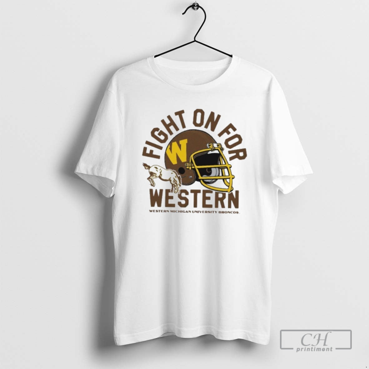 Classic Western Michigan Broncos Fight On For Helmet Shirt Sweater