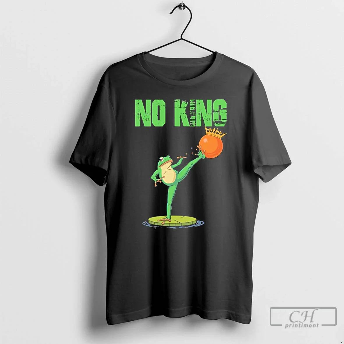 Classic Funny No Kings Portland Frog Protest T Shirts