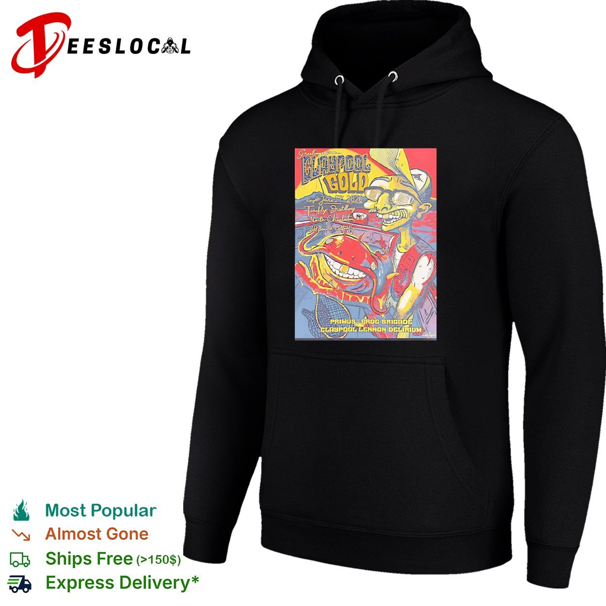 Claypool Gold Primus Frog Brigade And Claypool Lennon Delirium North Charleston South Carolina 2026 shirt
