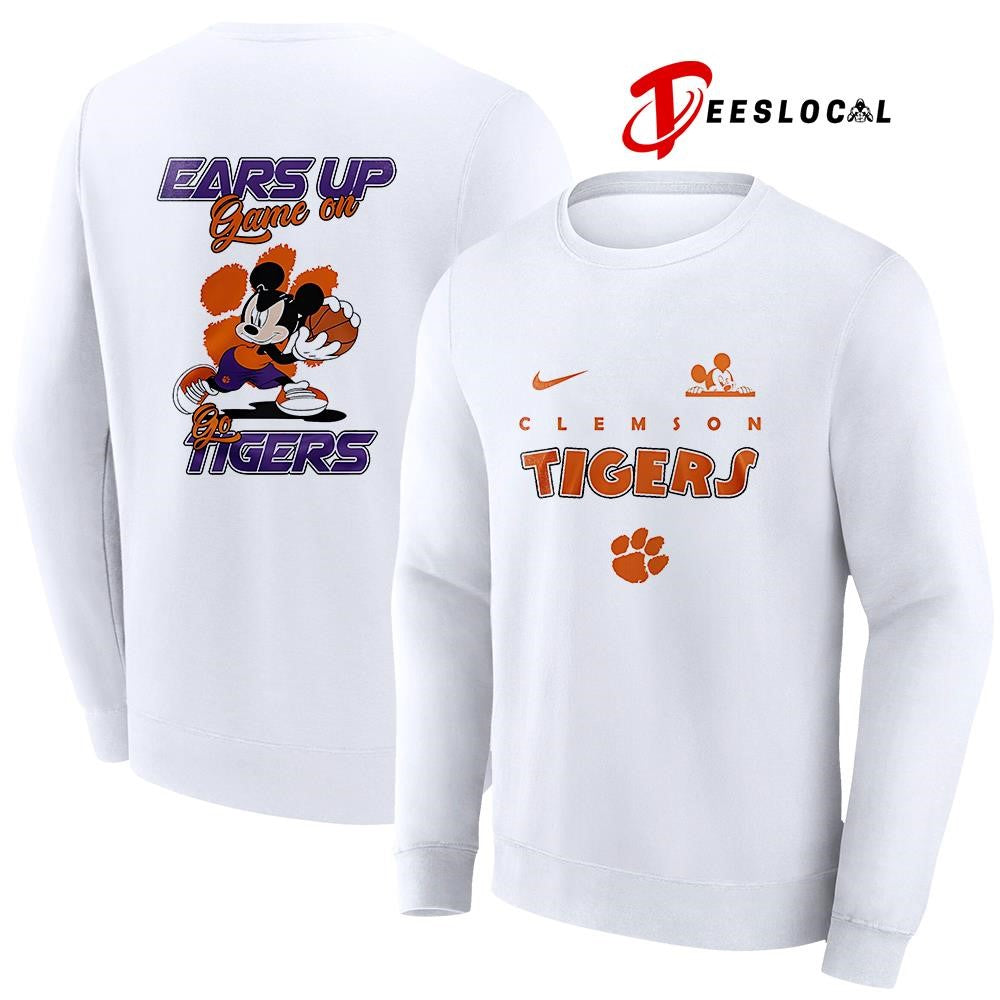 Clemson Tigers x Mickey Mouse ears up game on shirt