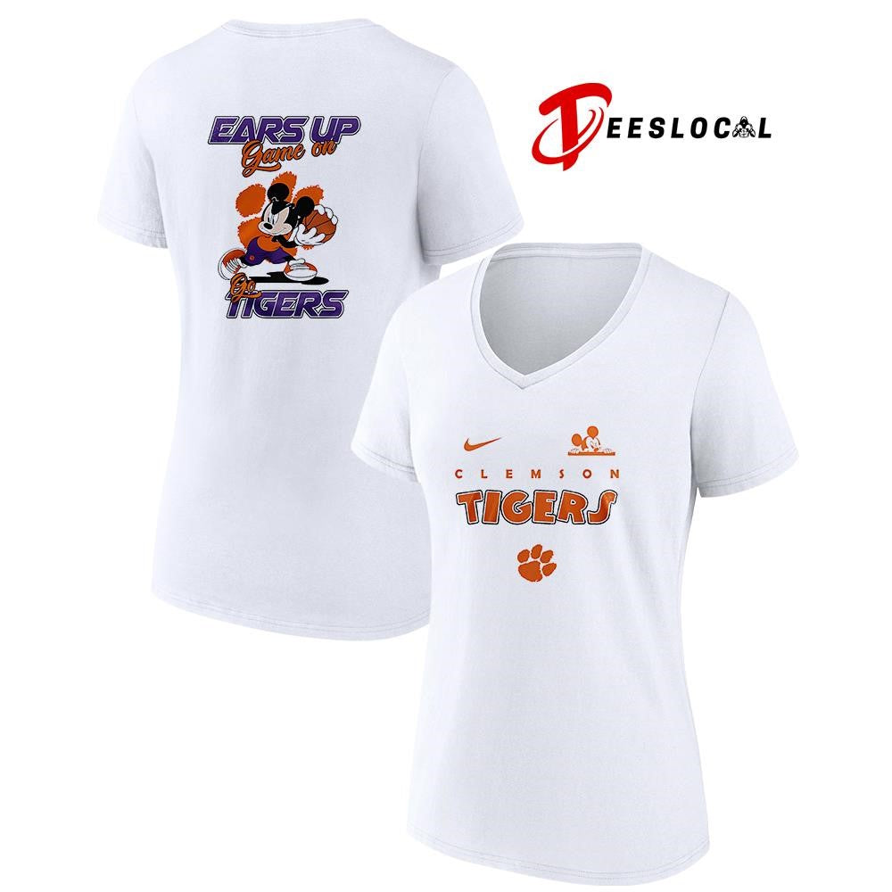 Clemson Tigers x Mickey Mouse ears up game on shirt