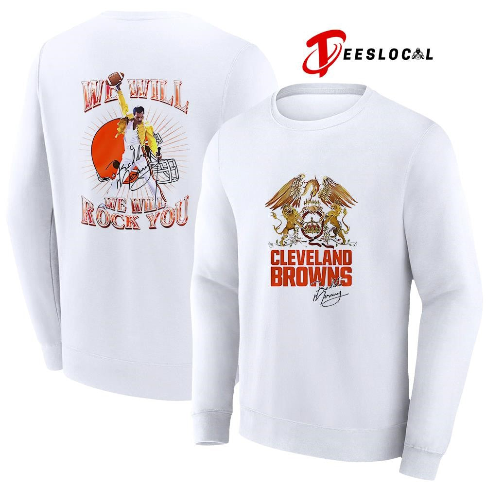 Cleveland Browns x Queens we will we will rock you graphic shirt