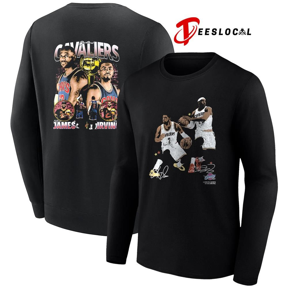 Cleveland Cavaliers LeBron James x Kyrie Irving old school vintage signature shirt