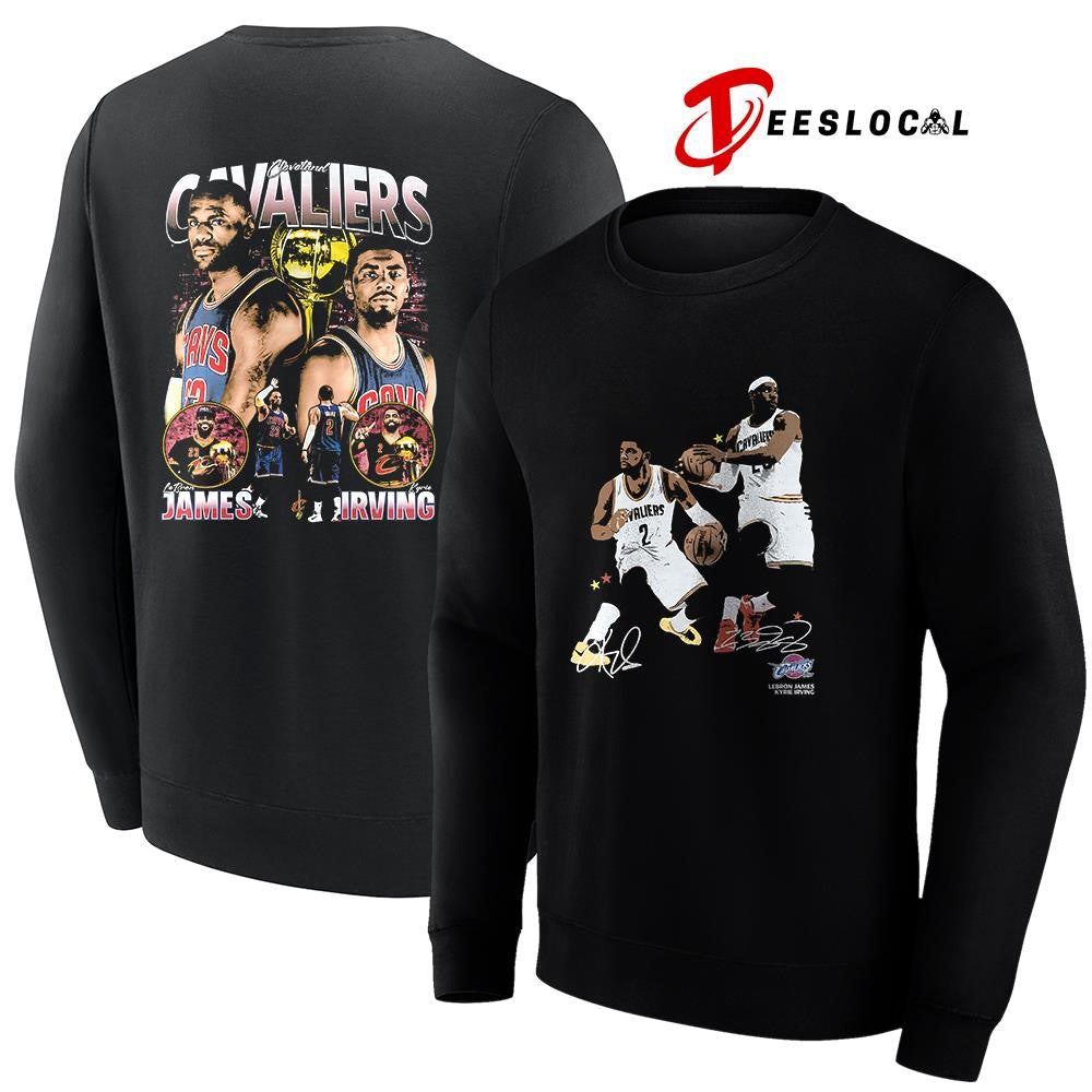 Cleveland Cavaliers LeBron James x Kyrie Irving old school vintage signature shirt