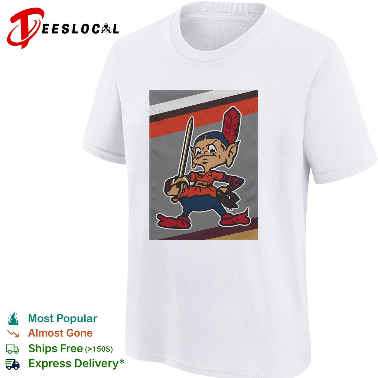 Cleveland Guardians sword warrior mascot vintage cartoon art shirt