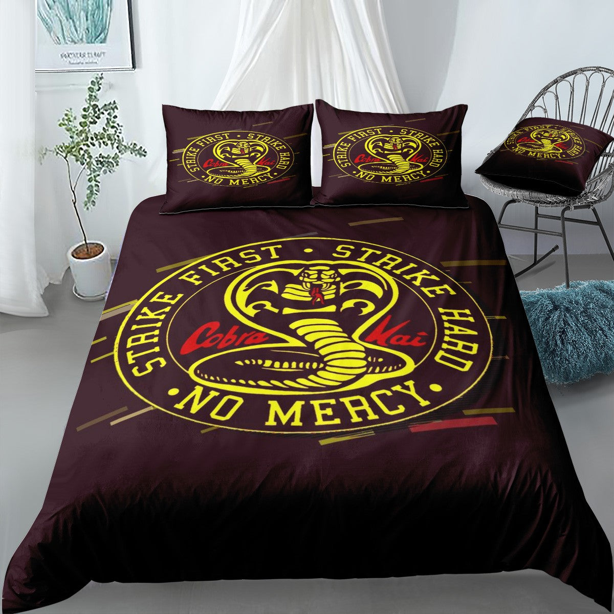 Cobra Kai Logo Bedding Set (Duvet Cover & Pillow Shams)