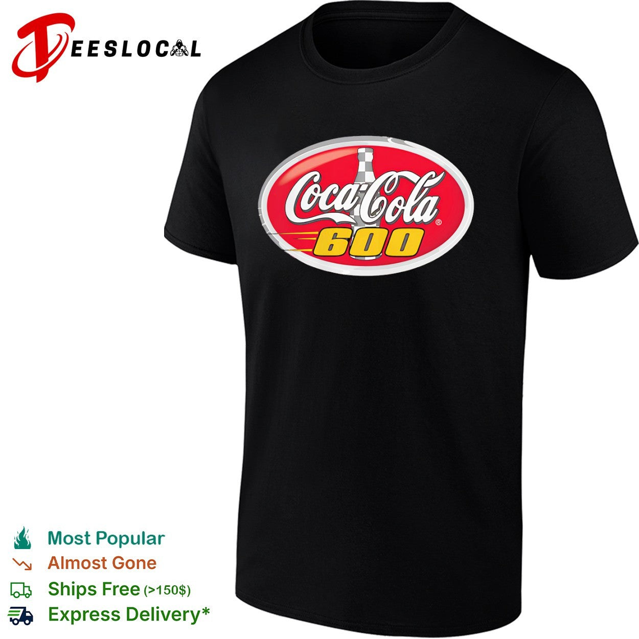 Coca Cola 600 Nascar Racing Event Logo Checkered Bottle shirt
