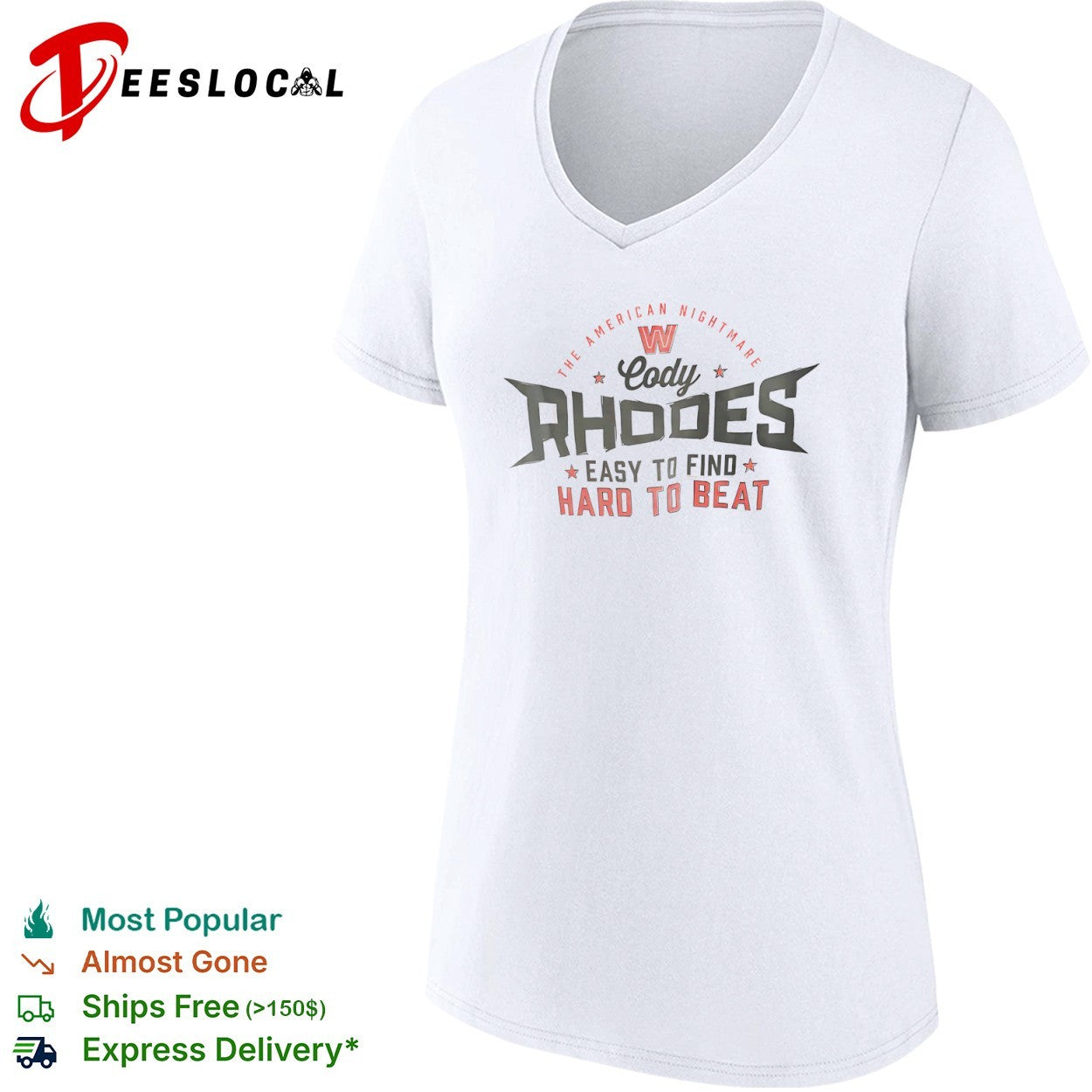 Cody Rhodes The American Nightmare Easy to Find Hard to Beat WWE wrestling shirt