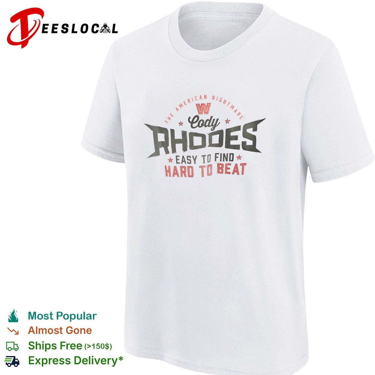 Cody Rhodes The American Nightmare Easy to Find Hard to Beat WWE wrestling shirt