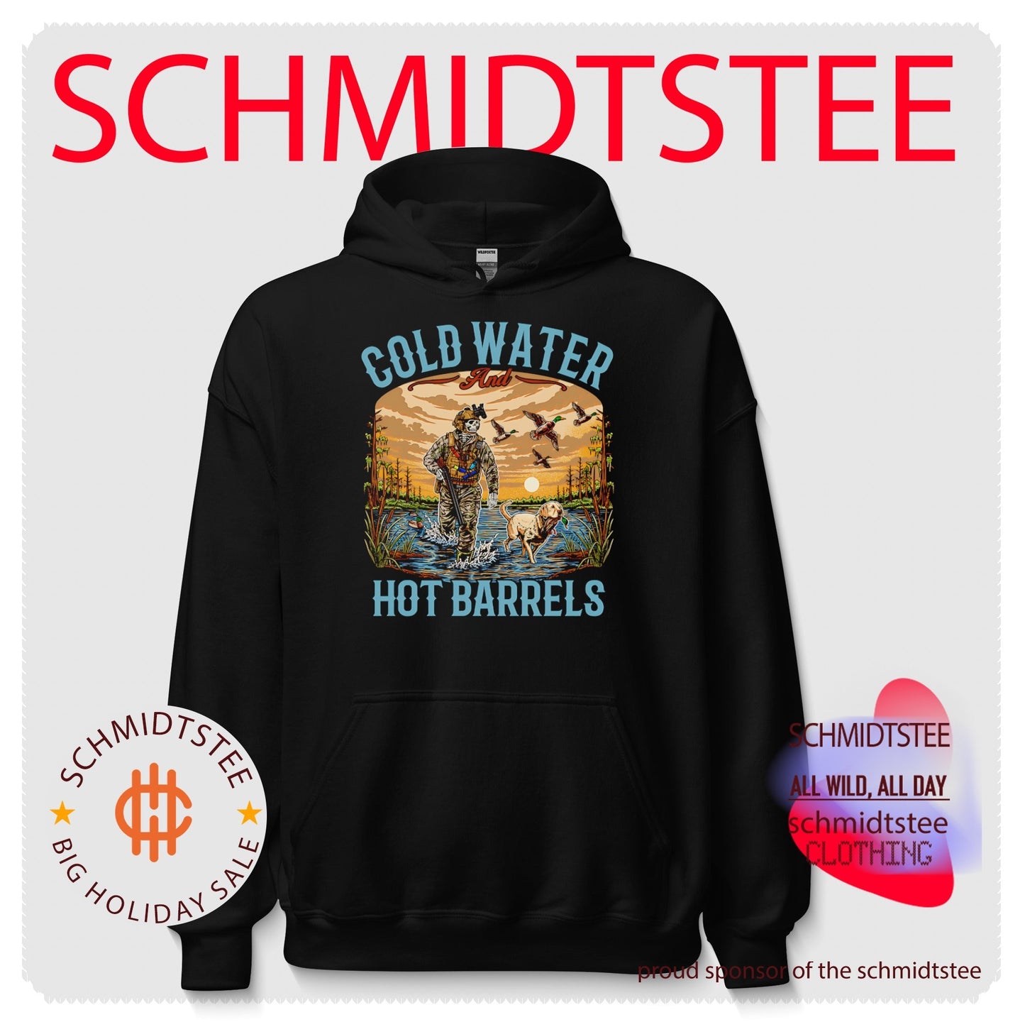 Cold Water and Hot Barrels Duck Hunting Skeleton shirt