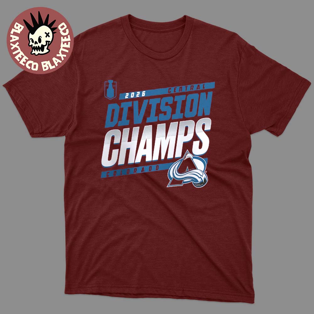 Colorado Avalanche NHL 2026 Central Division Champions Locker Room T-Shirt