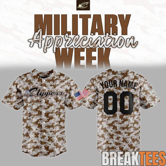 Columbus Clippers x Military Appreciation Special Camo Jersey