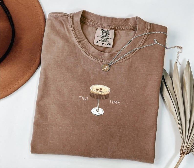 Comfort Colors Espresso Martini Tini Time Espresso Espresso Martini Social Club Espresso Martini Lover Her T-Shirts