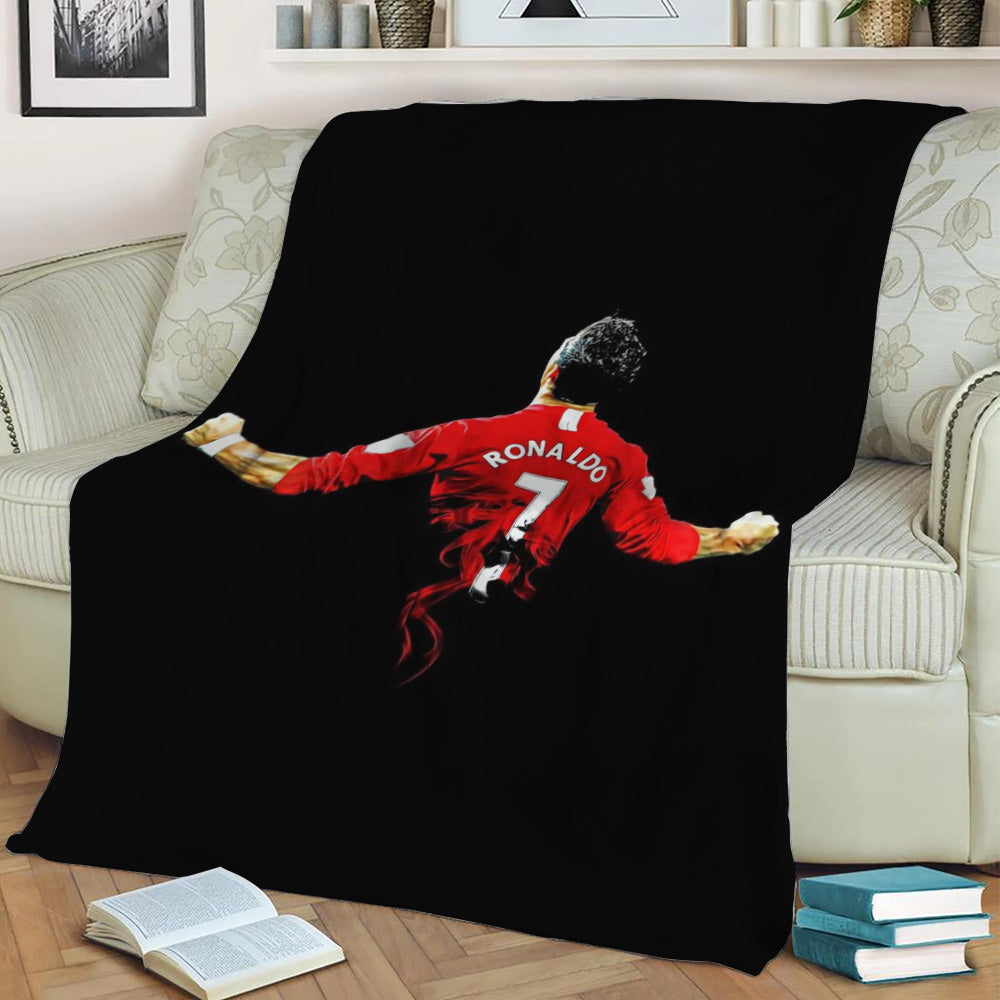 Cristiano Ronaldo Minimal Fleece Throw Blanket