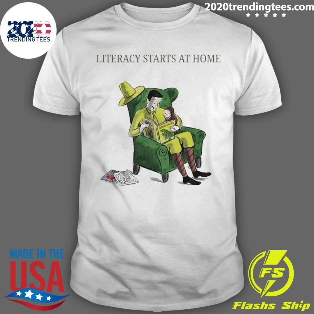 Curious George Literacy Starts At Home Shirt