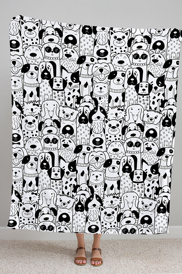 Cute Dog Fleece Blanket