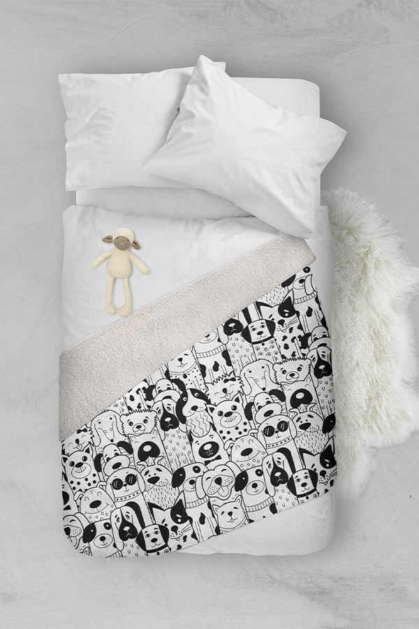 Cute Dog Fleece Blanket