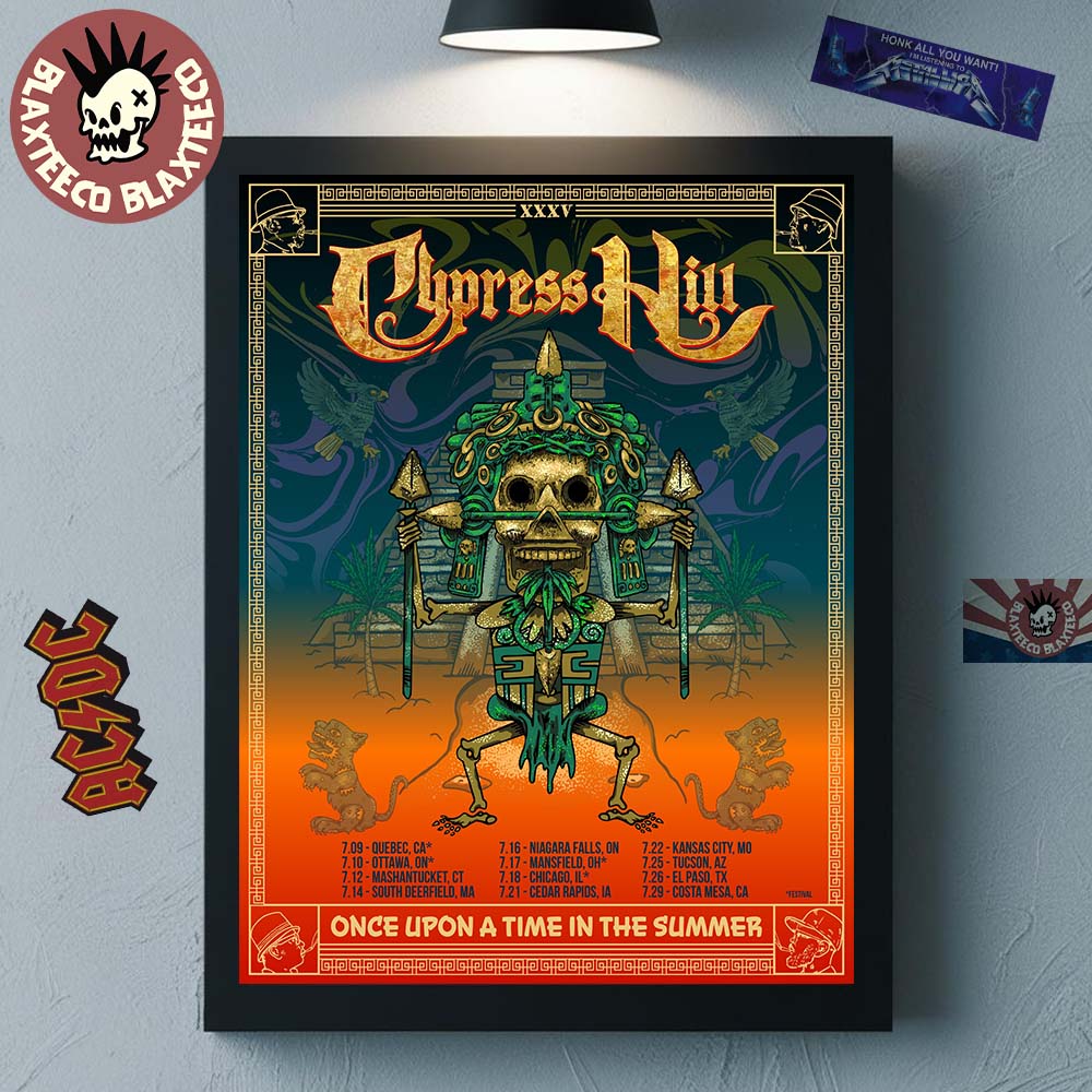 Cypress Hill Once Upon A Time In The Summer Tour 2026 North America Schedule Dates Home Decor Poster Canvas