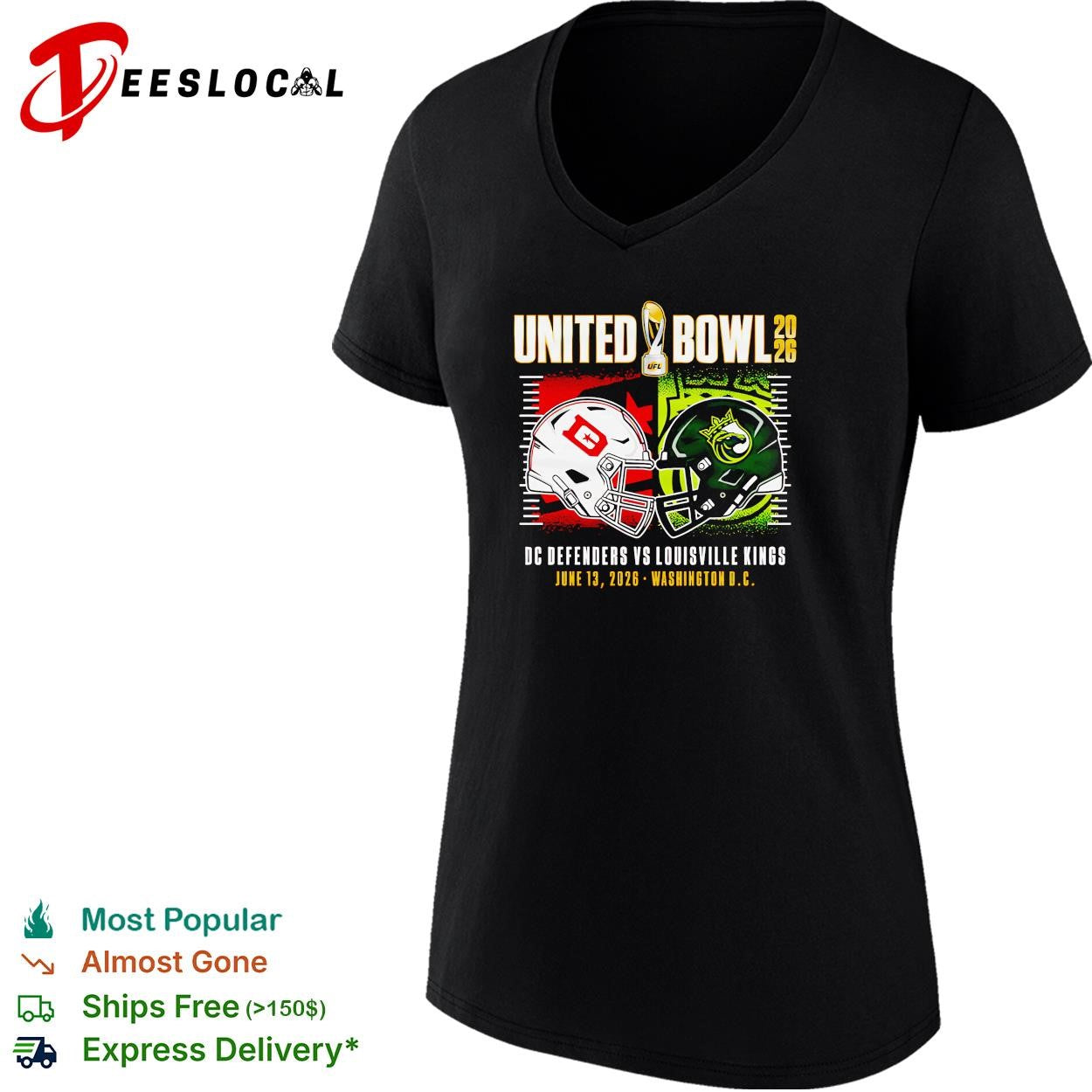 DC Defenders vs Louisville Kings United Bowl 2026 June 13 UFL shirt