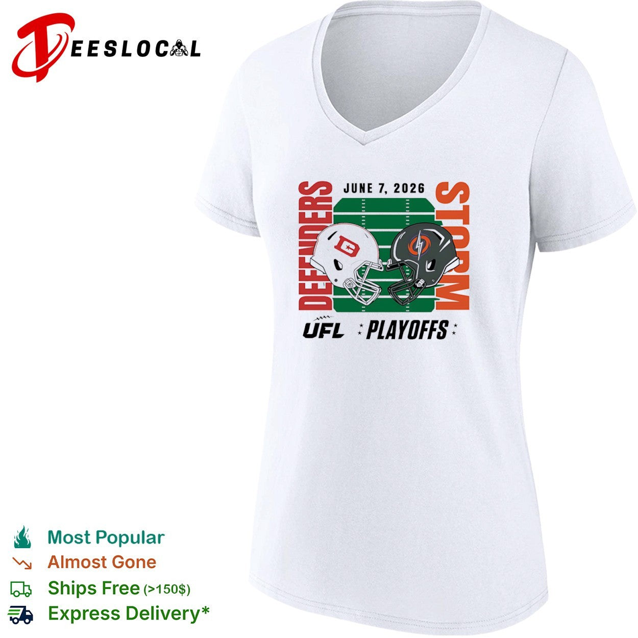 DC Defenders vs Orlando Storm 2026 UFL Playoffs Football Helmet Matchup Sports shirt
