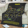 DEDUST2 CSGO MAP OVERVIEW Fleece Throw Blanket