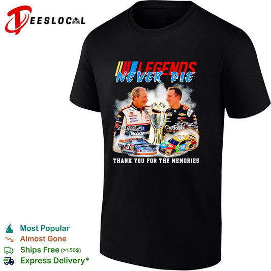 Dale Earnhardt and Kyle Busch Legends Never Die NASCAR Thank You for the Memories shirt