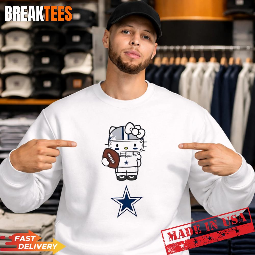Dallas Cowboys Football x Hello Kitty Anime T-Shirt