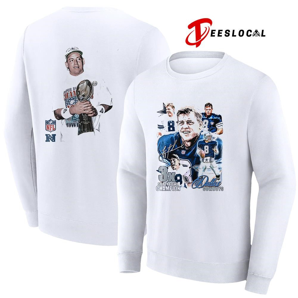 Dallas Cowboys Troy Aikman 3x Super Bowl champion shirt