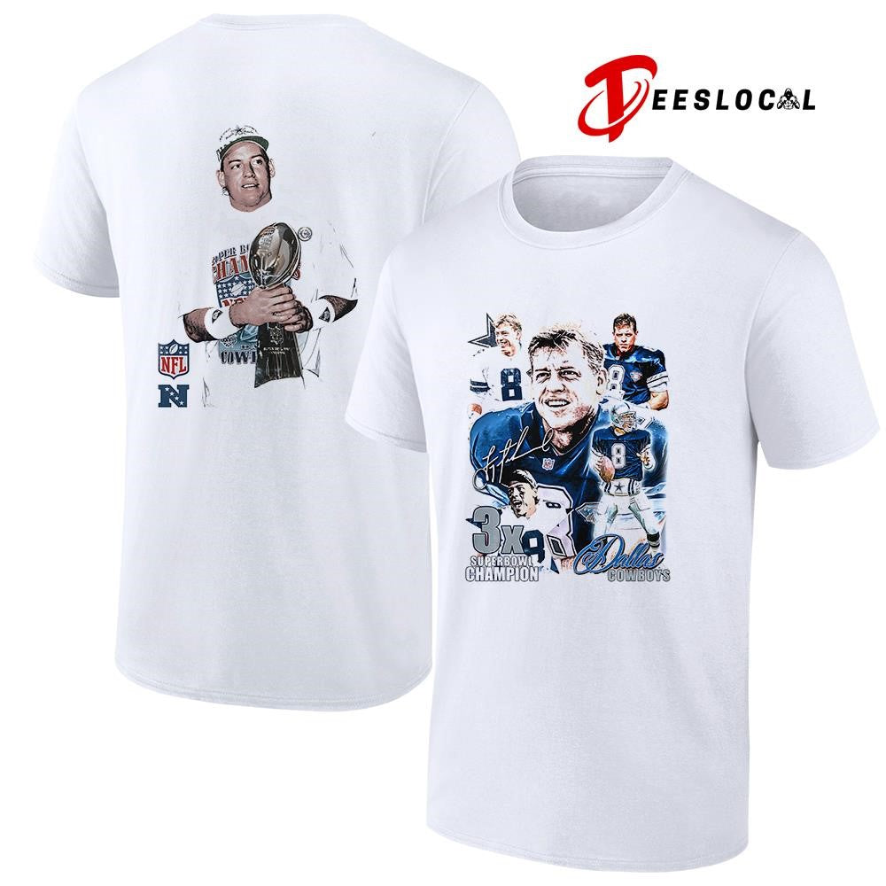 Dallas Cowboys Troy Aikman 3x Super Bowl champion shirt