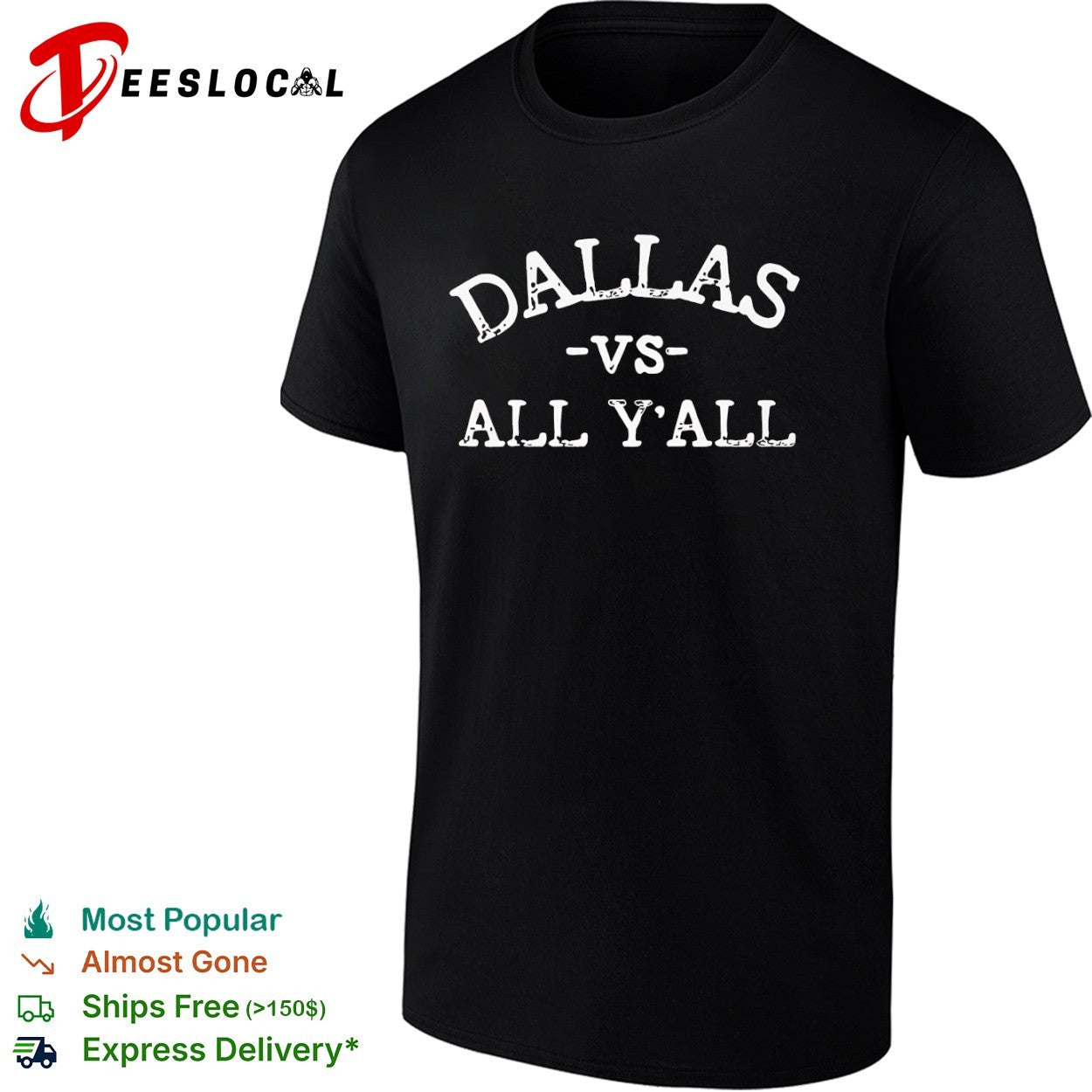Dallas vs All Yall text Dallas sports shirt